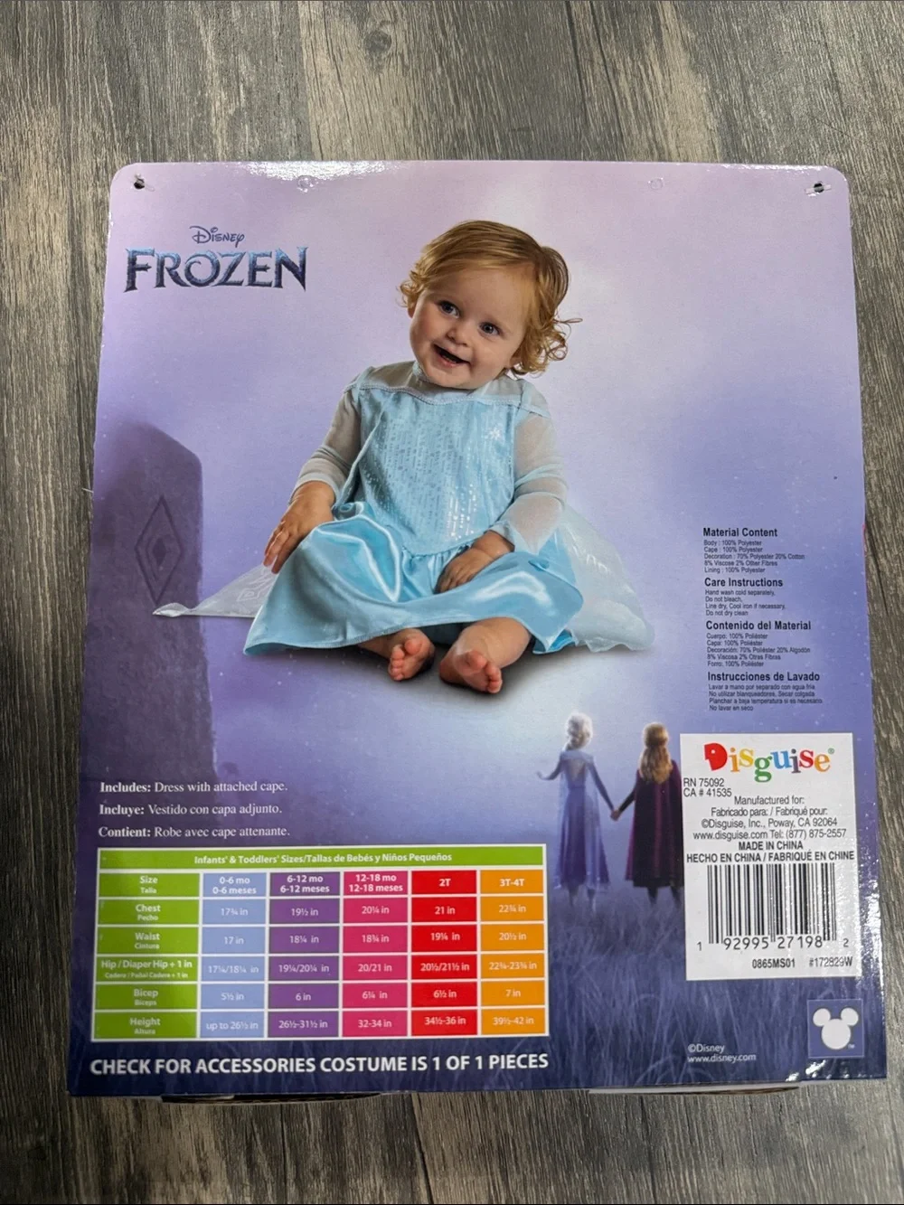 Disney Elsa Dress costume in Light Blue with Glitter Accents